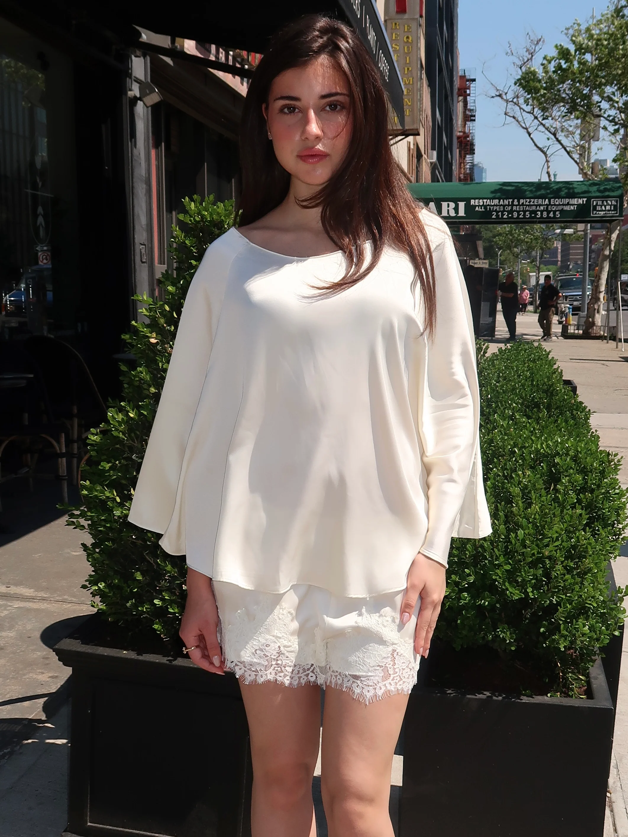 Alaya Poncho Top in Cream - Image 4