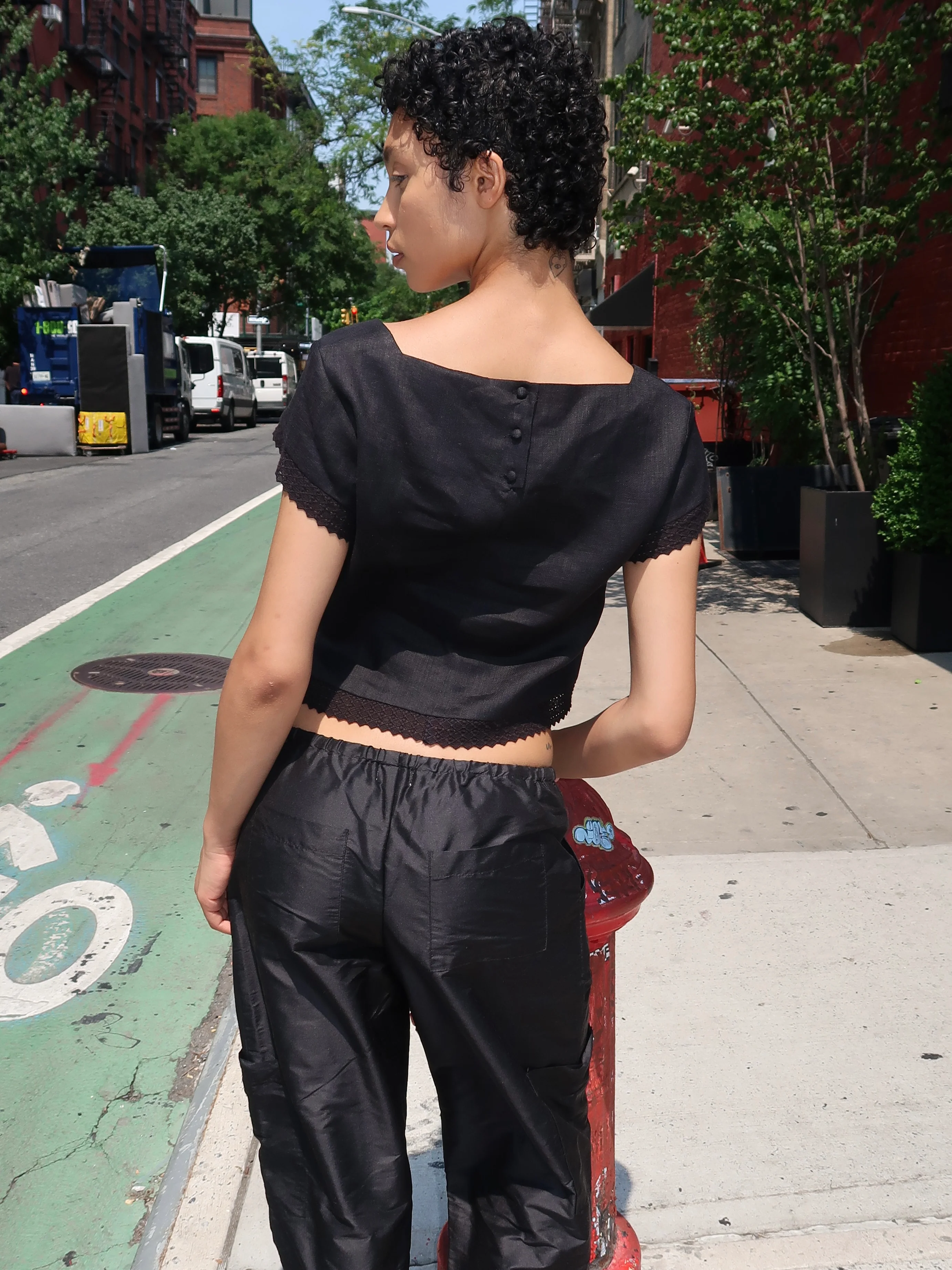 Alfie Top in Black - Image 3