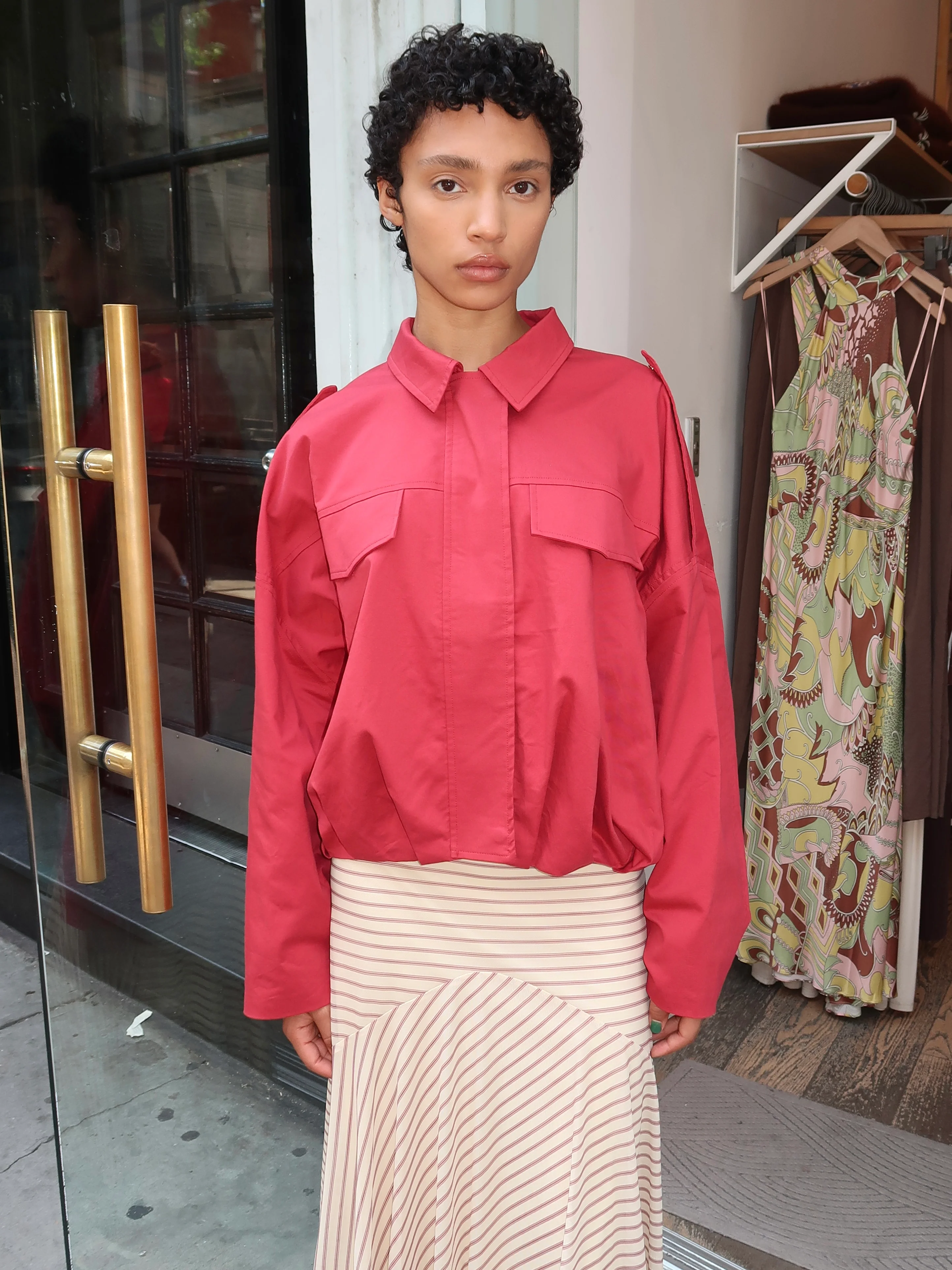 Archie Jacket in Ruby - Image 2