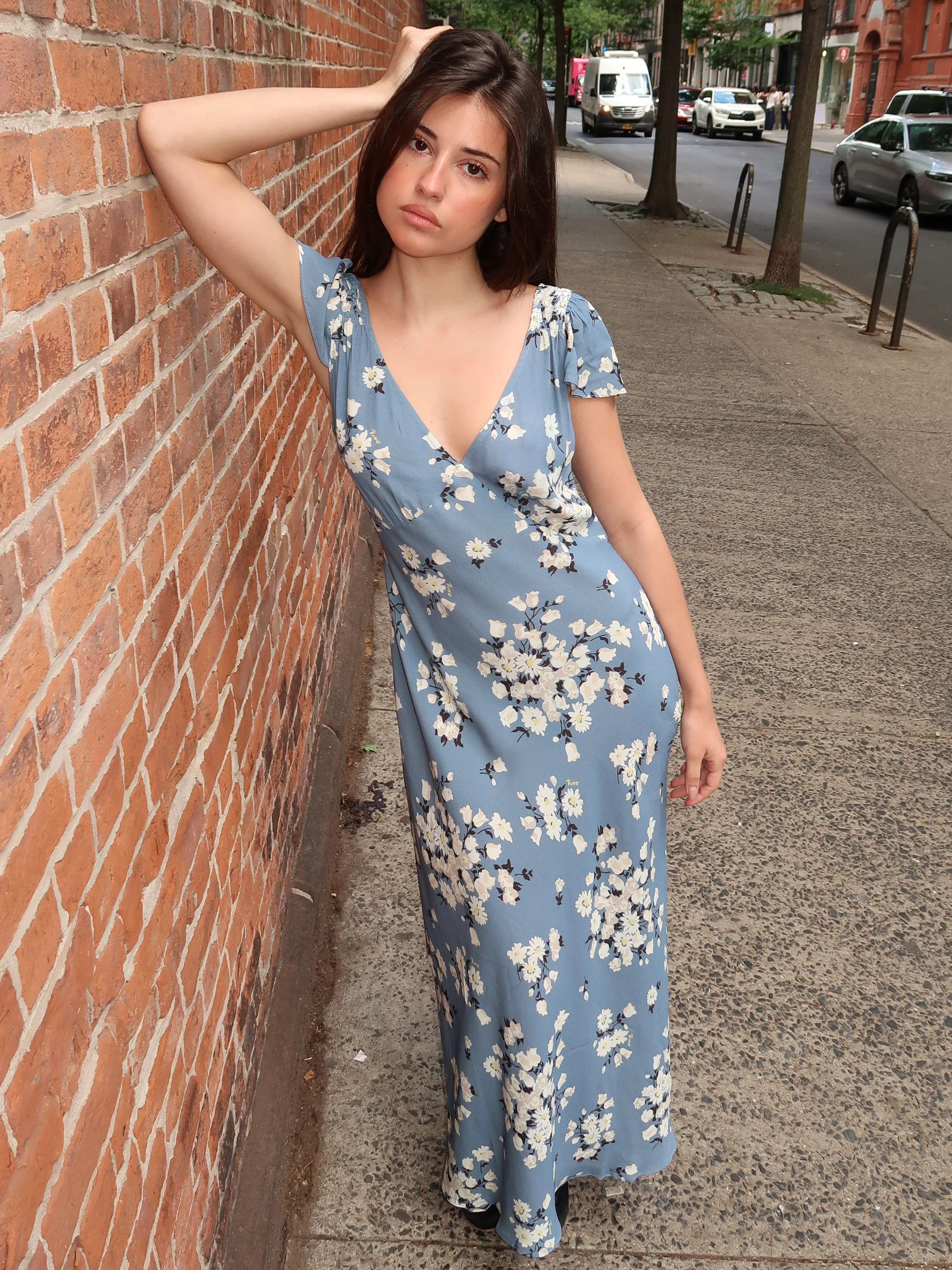 Cathy Dress Amelia Bouquet Blue - Image 4
