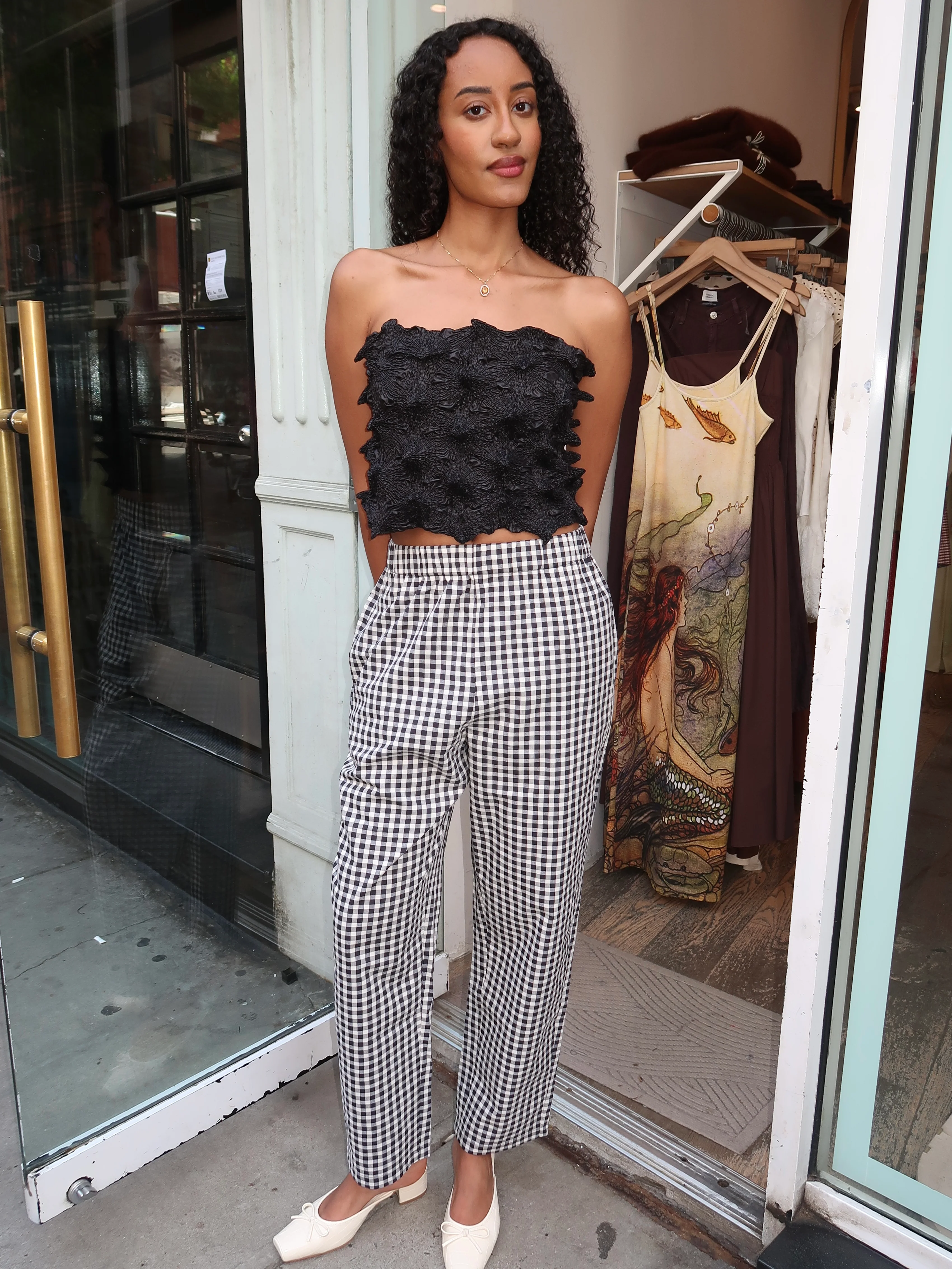 Cep Pants in Black Gingham - Image 4