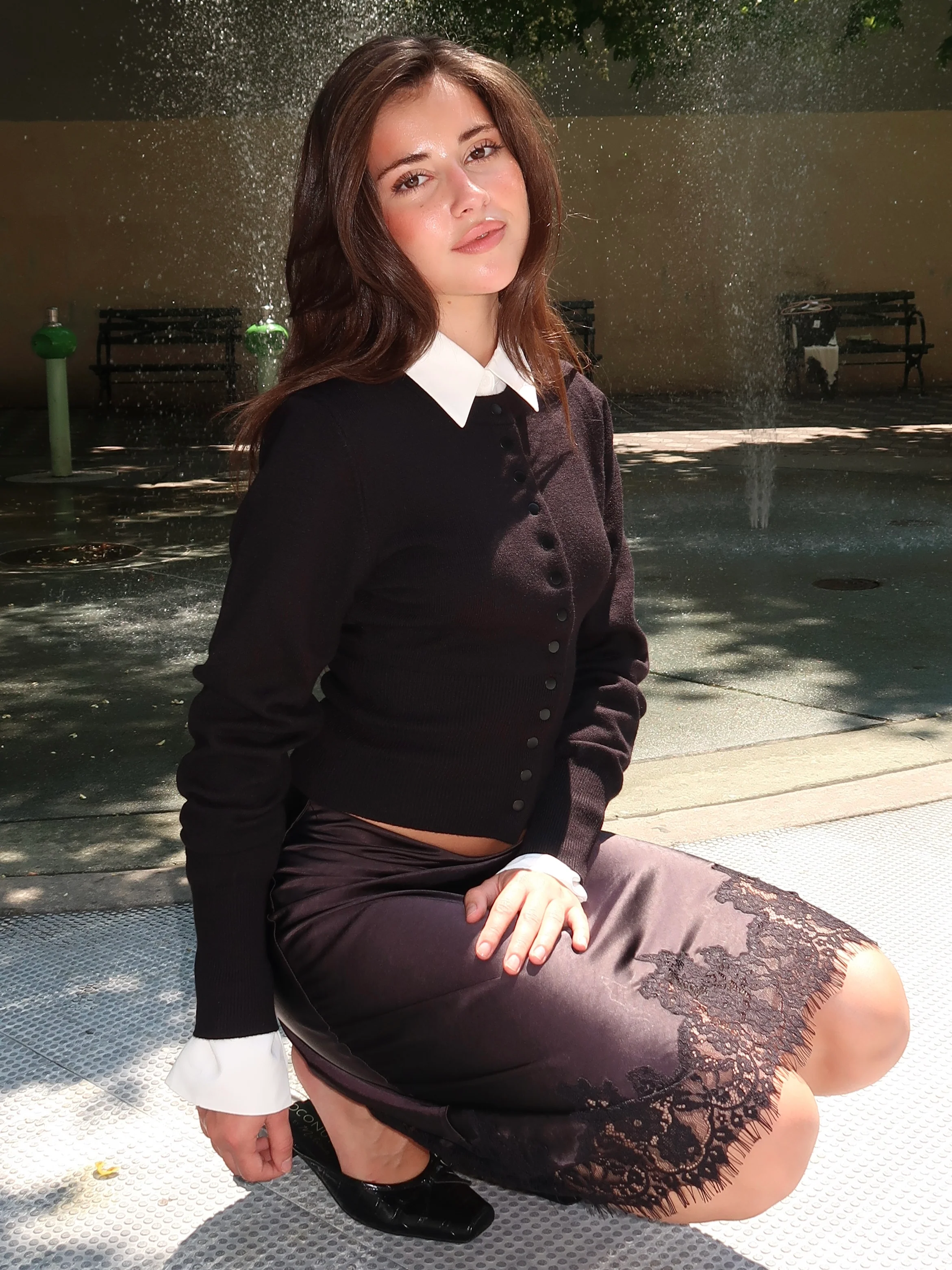 Colleen Knit Cardigan in Black - Image 4