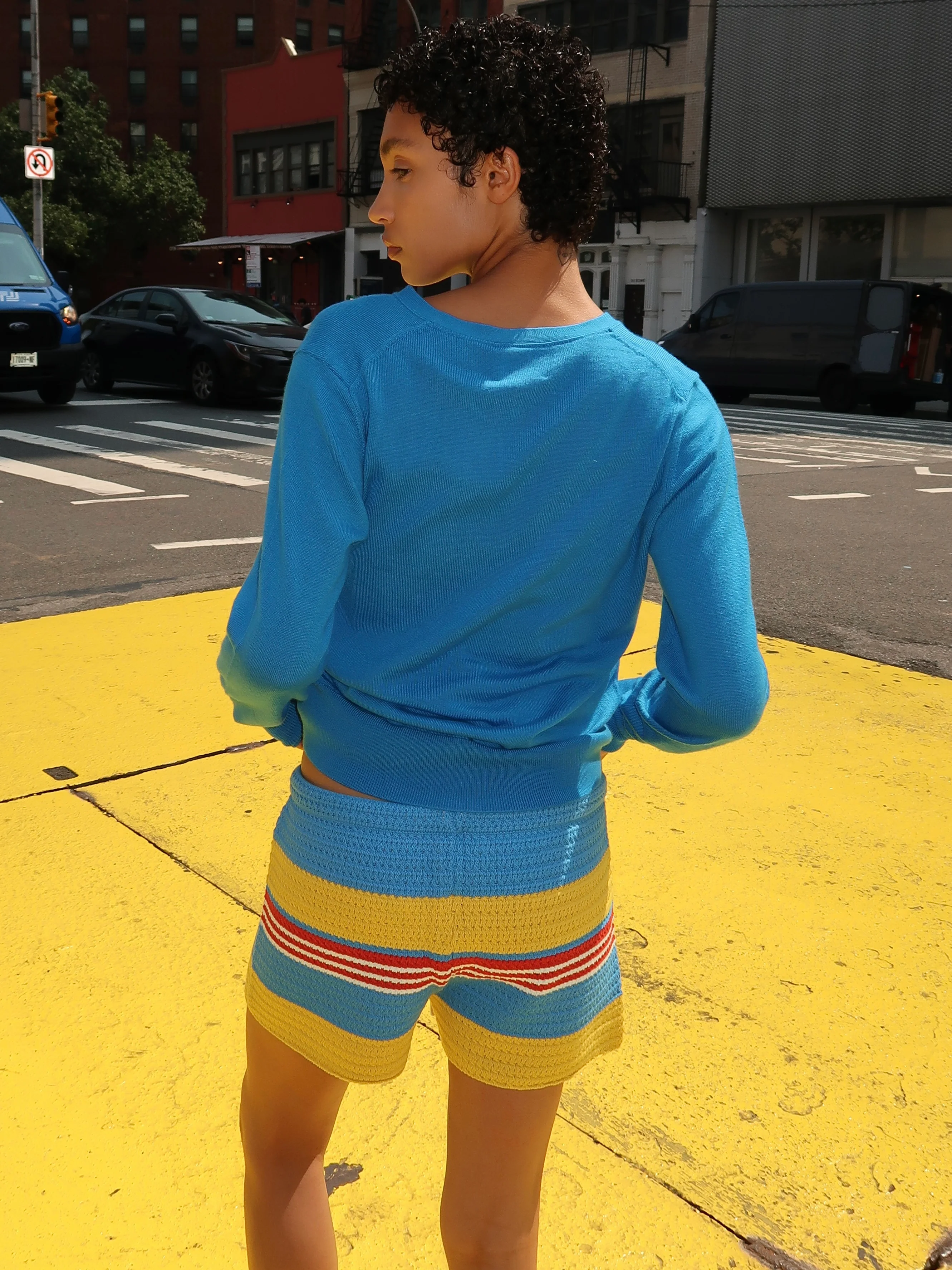 Finn Cardigan in Bright Blue - Image 3