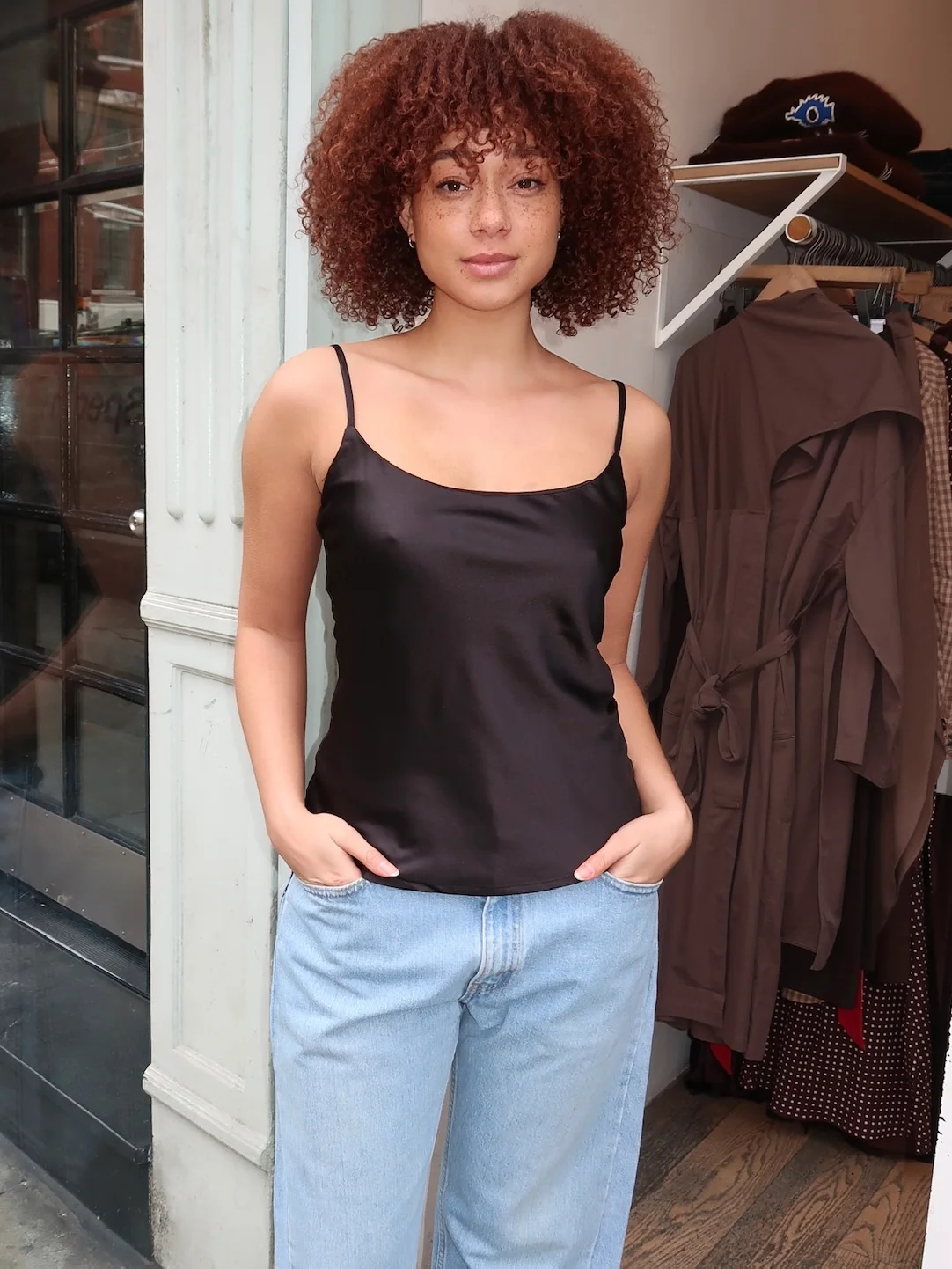 Jazzy Silky Top in Black - Image 4