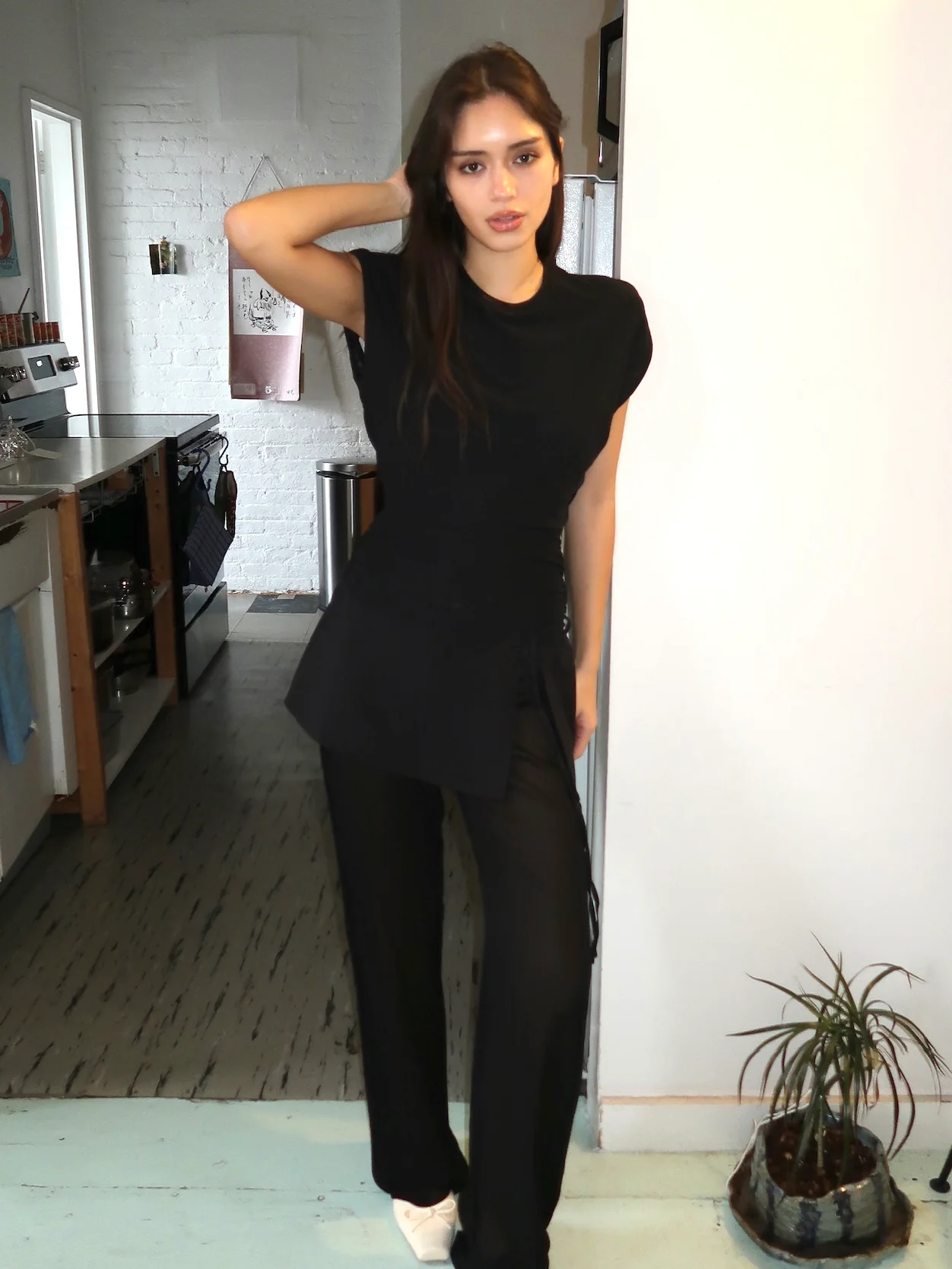 Maralia Overlay Pant in Black - Image 4