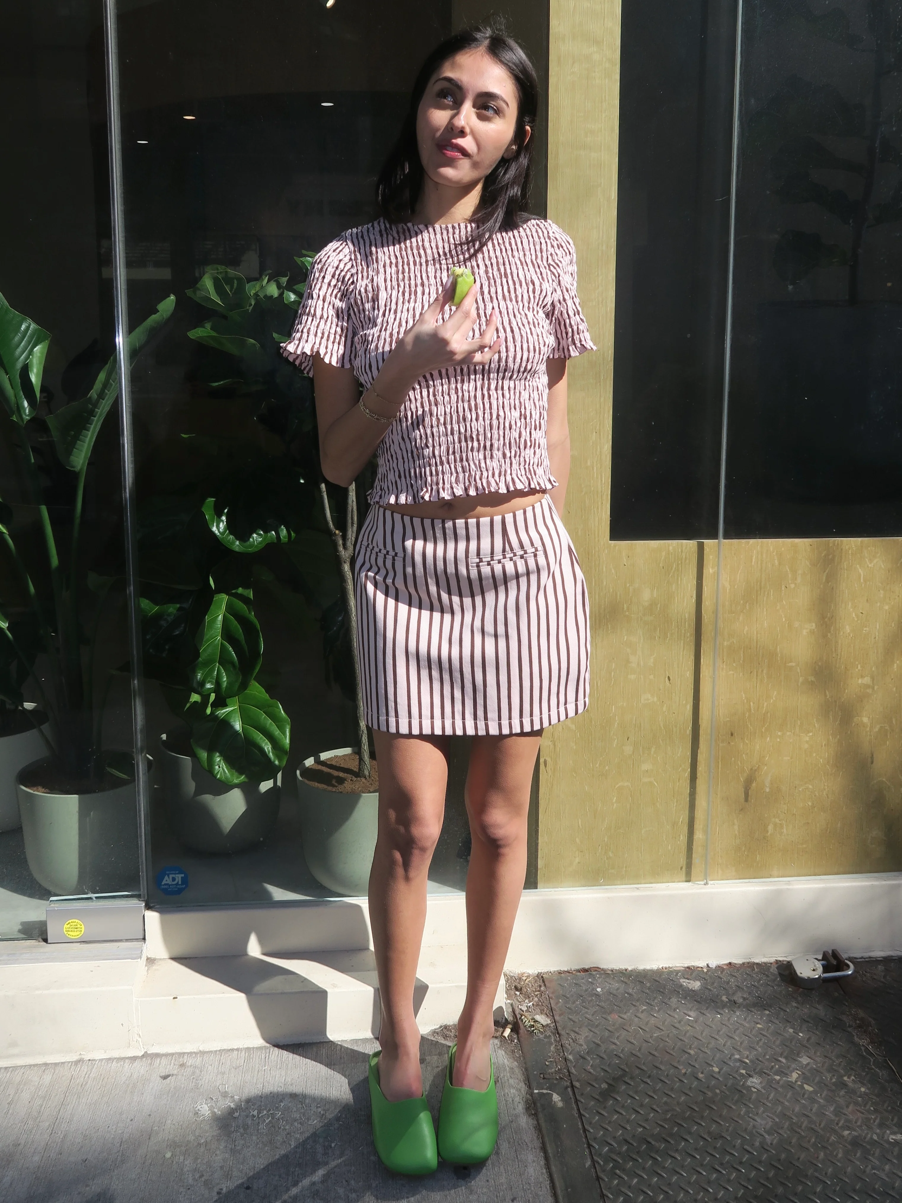 Mini Skirt in Sandy Stripe - Image 2