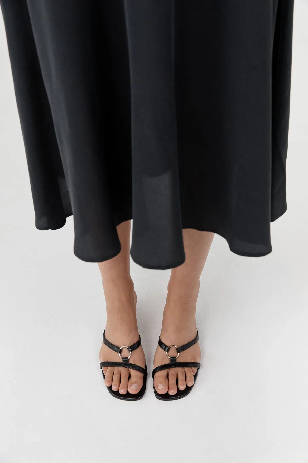Multi Strap Heel in Black
