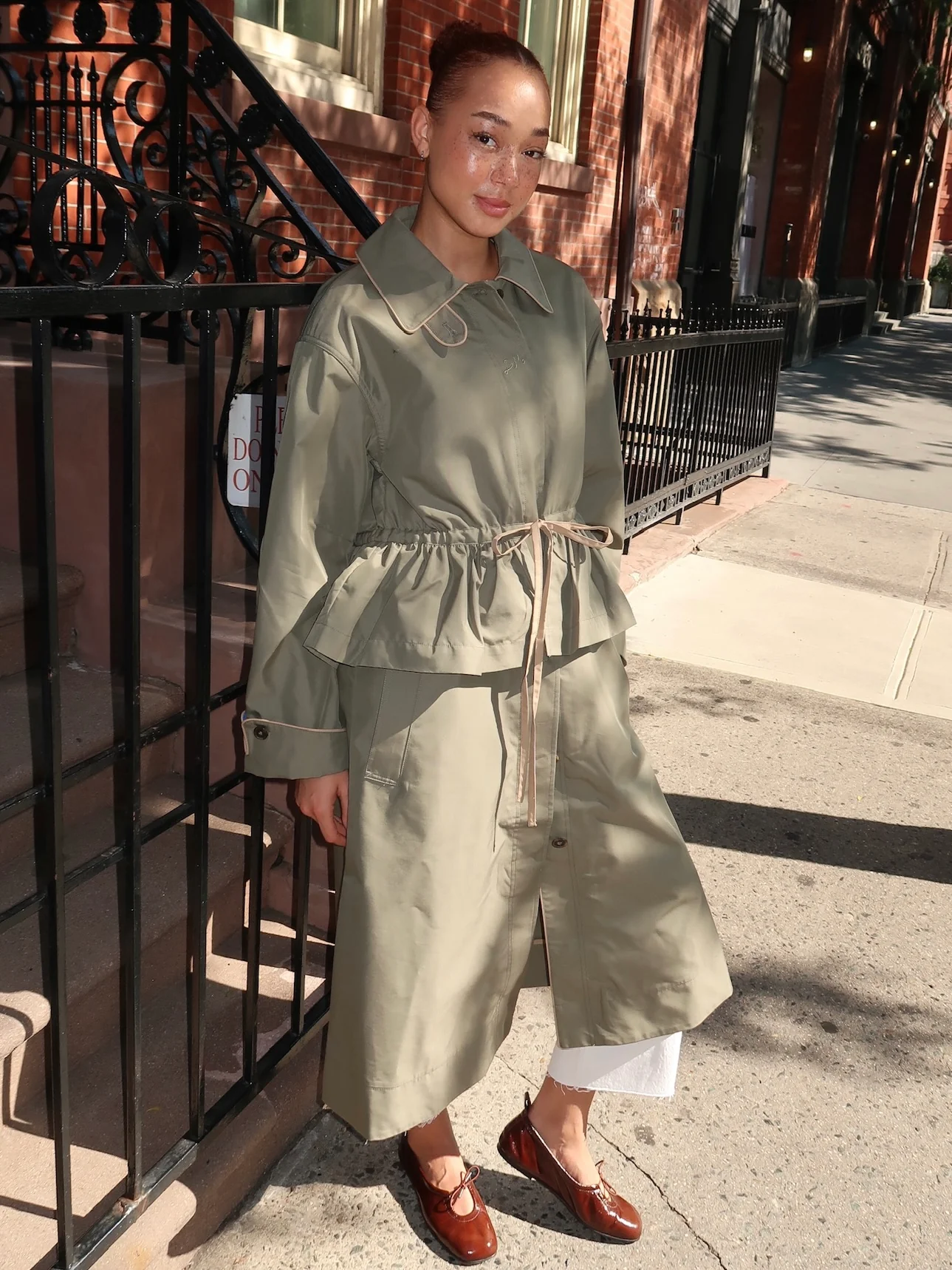 Myrtle Trench Coat in Sage - Image 4