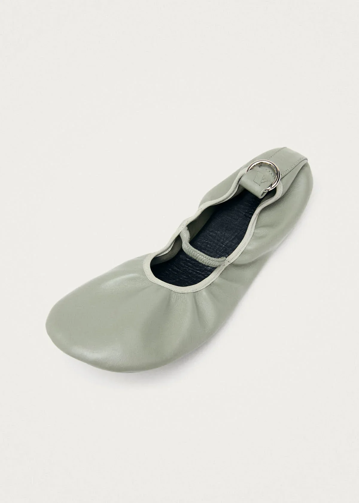 Naira Green Leather Ballet Flats - Image 2