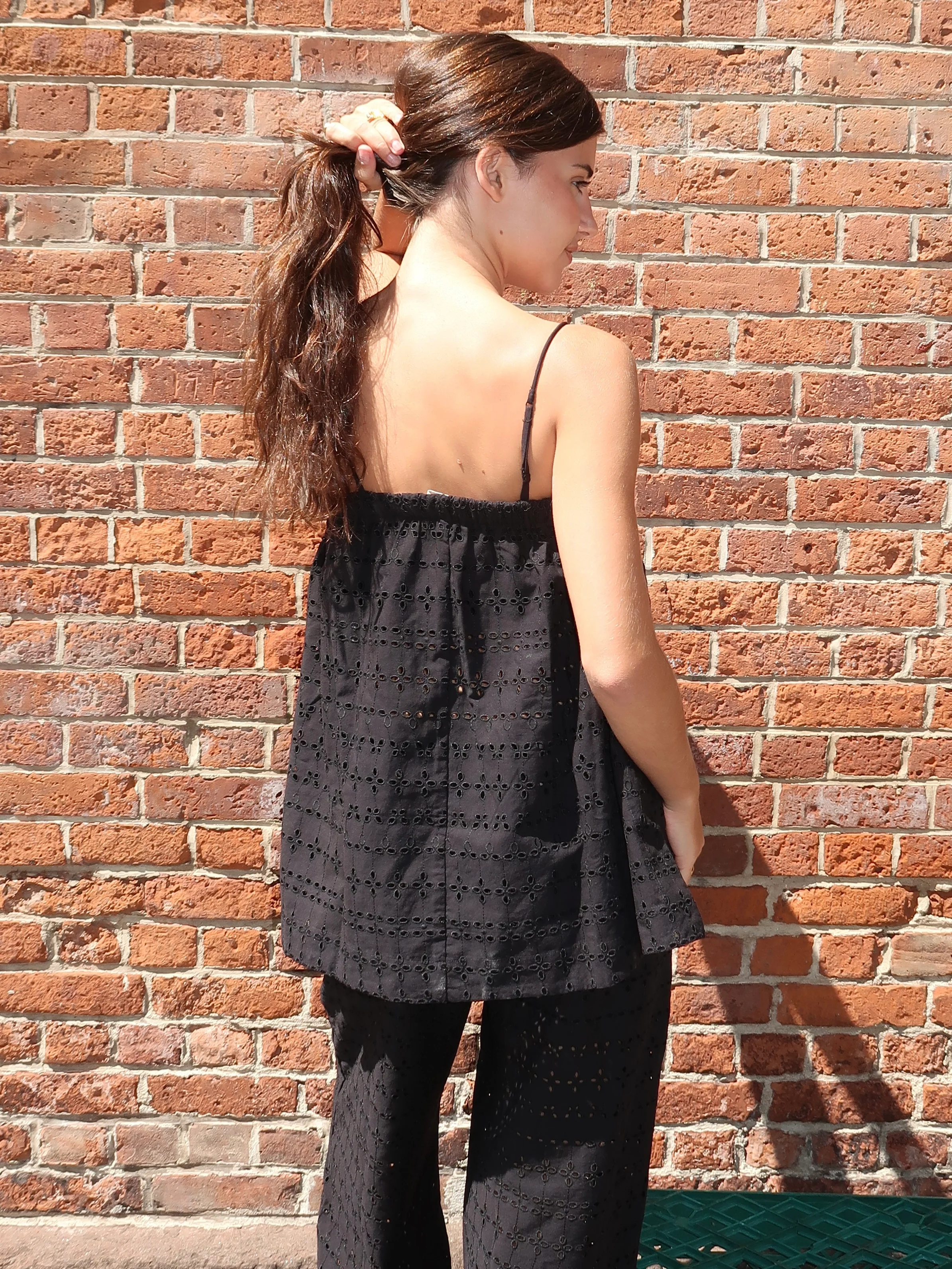 Navia Top in Agnes Broderie Anglaise Black - Image 3