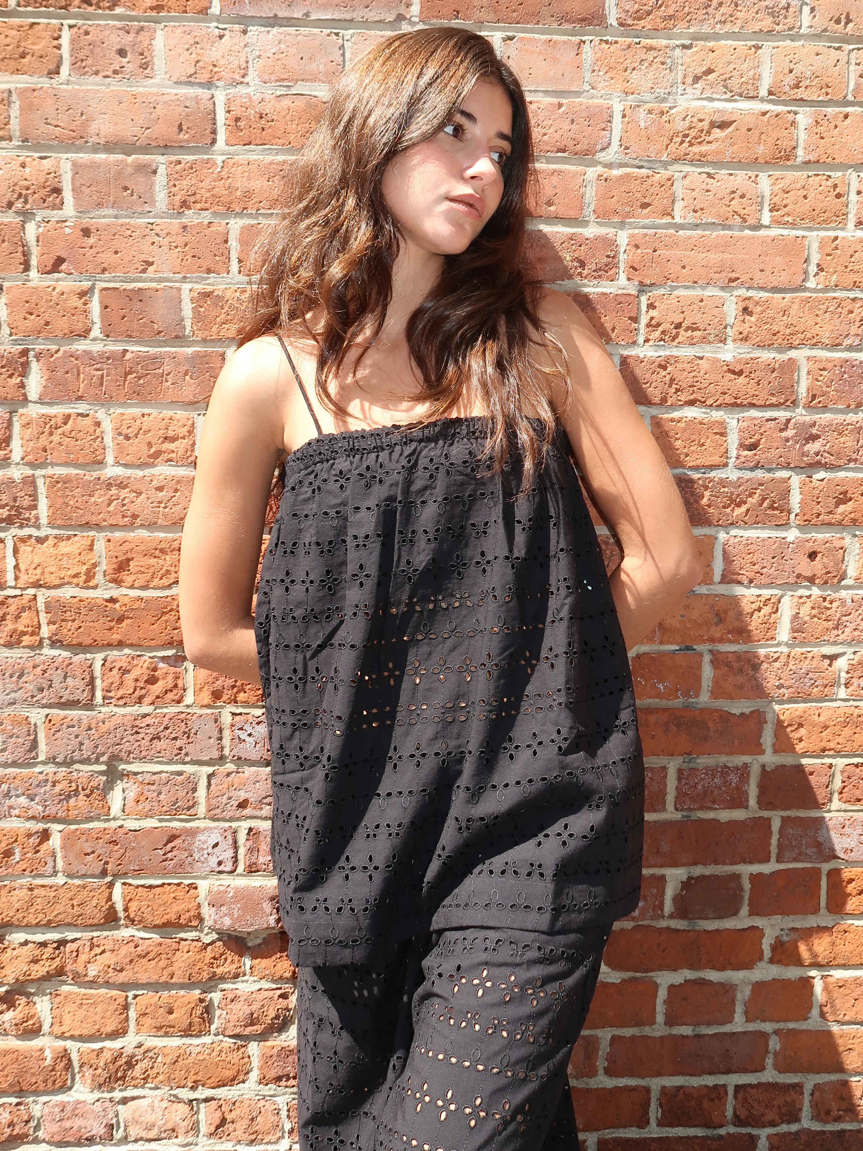 Navia Top in Agnes Broderie Anglaise Black - Image 4