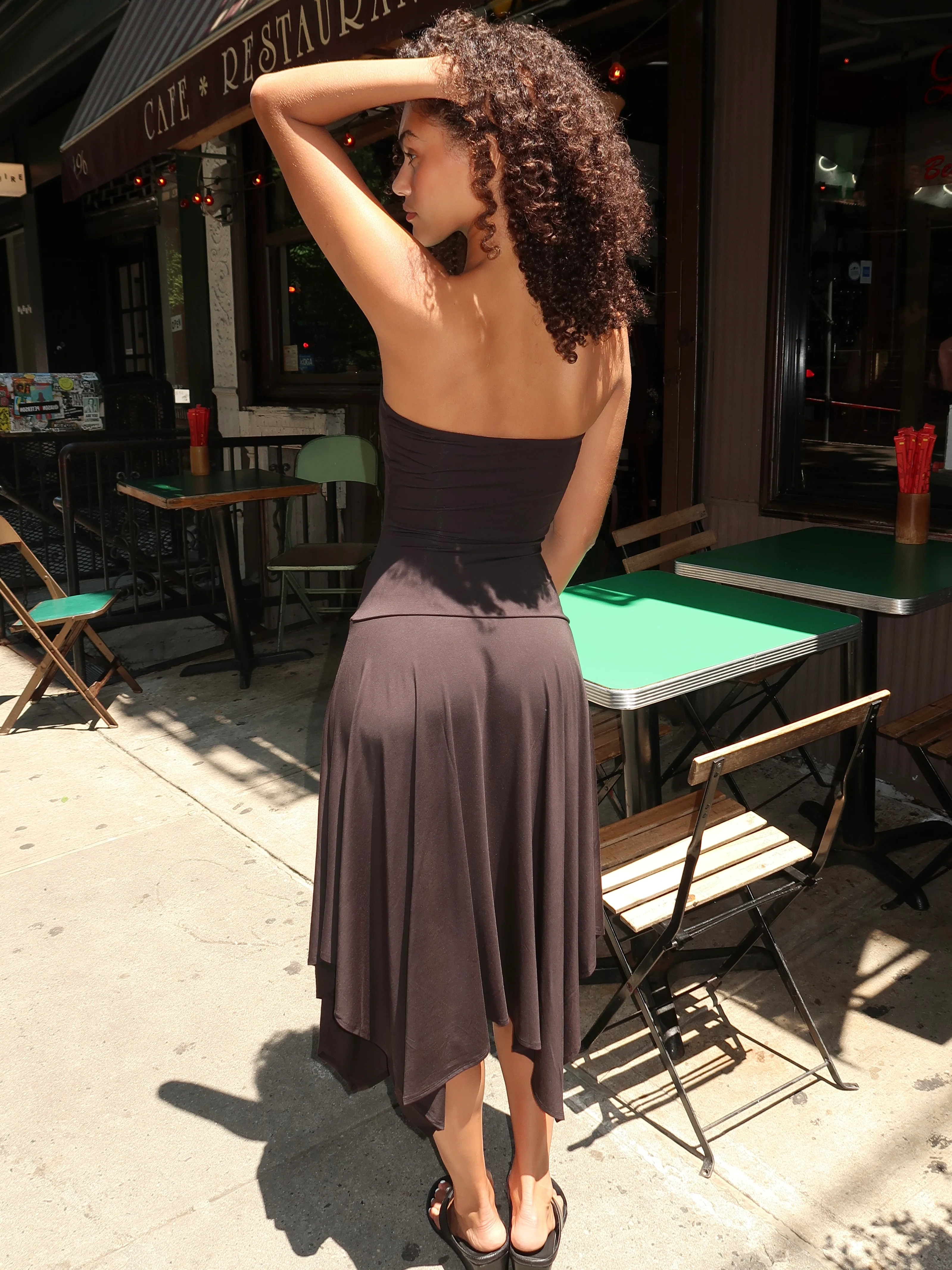 Sienna Strapless Dress in Black - Image 4