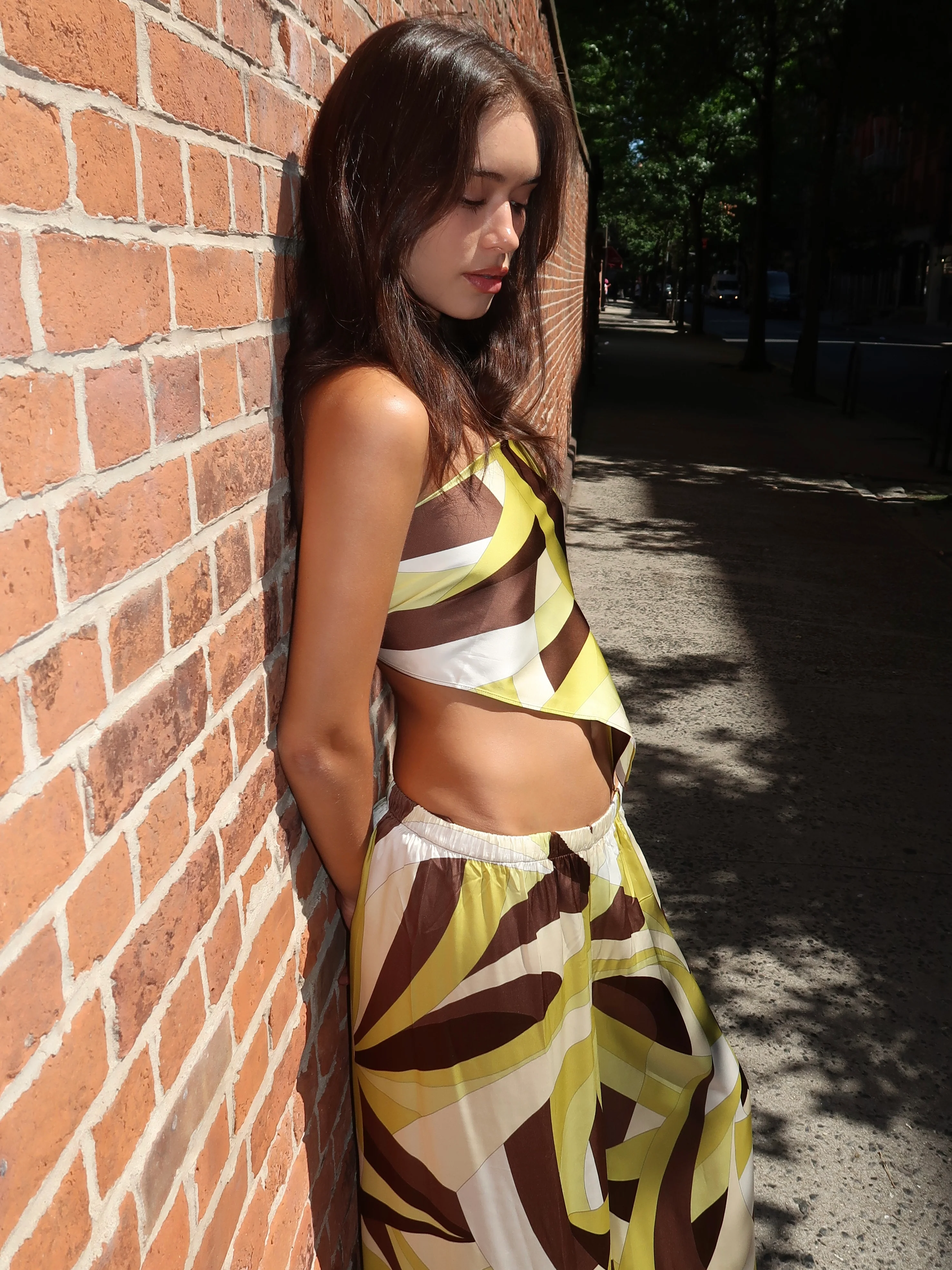 Soleil Head Scarf in Mila Geometric Print - Image 2