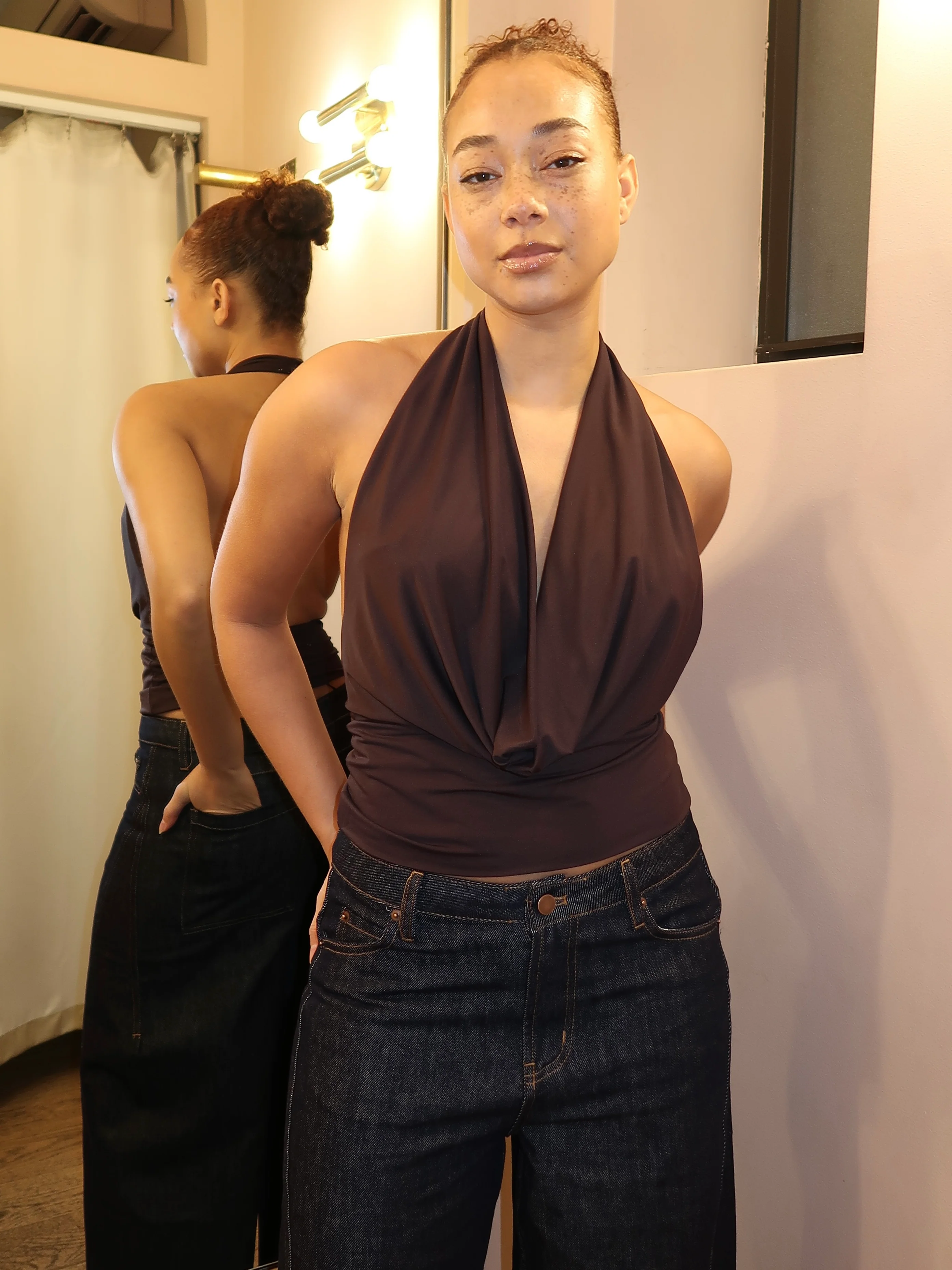 Sonnie Halter Top in Chocolate - Image 4