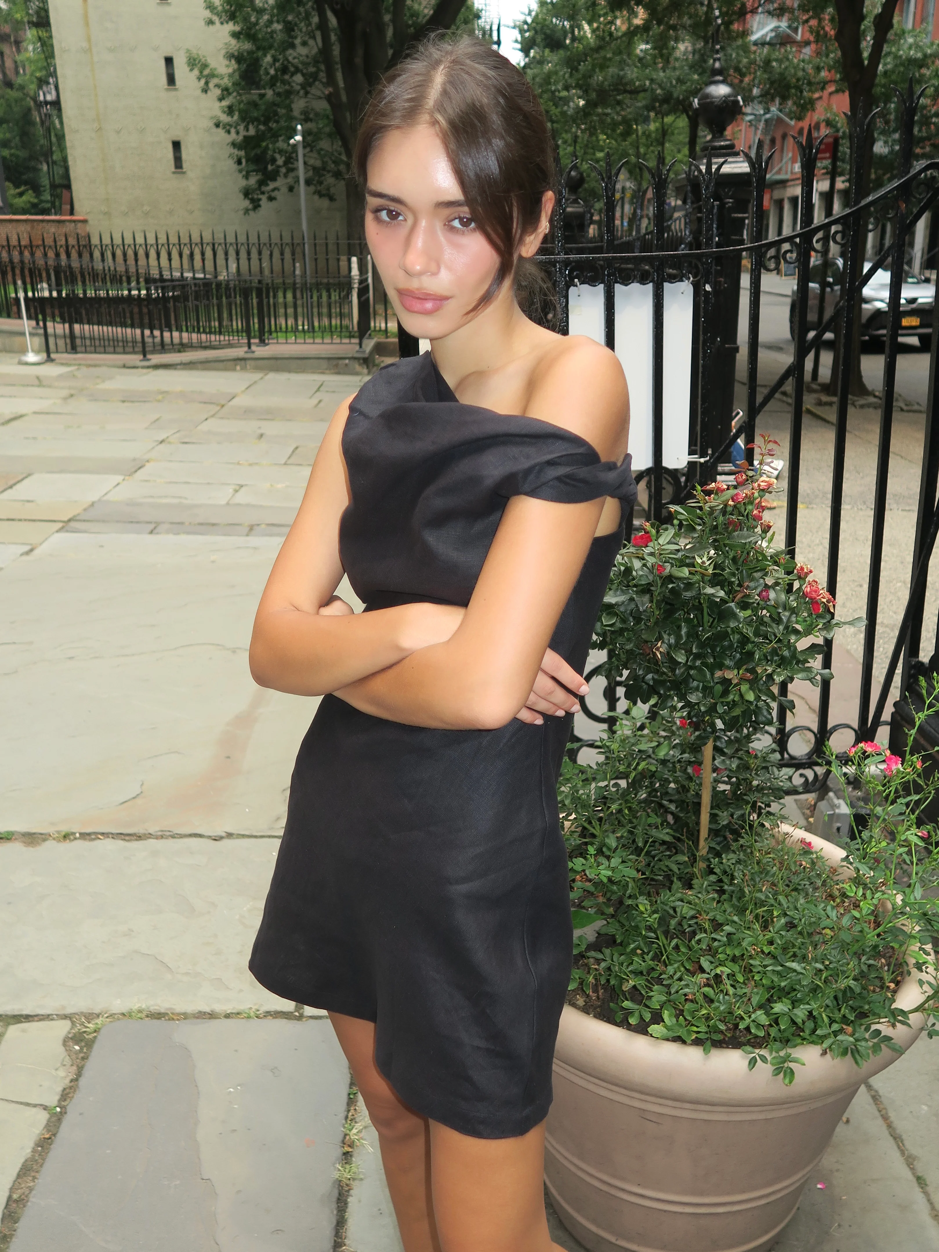 Suis Mini Dress in Black - Image 2
