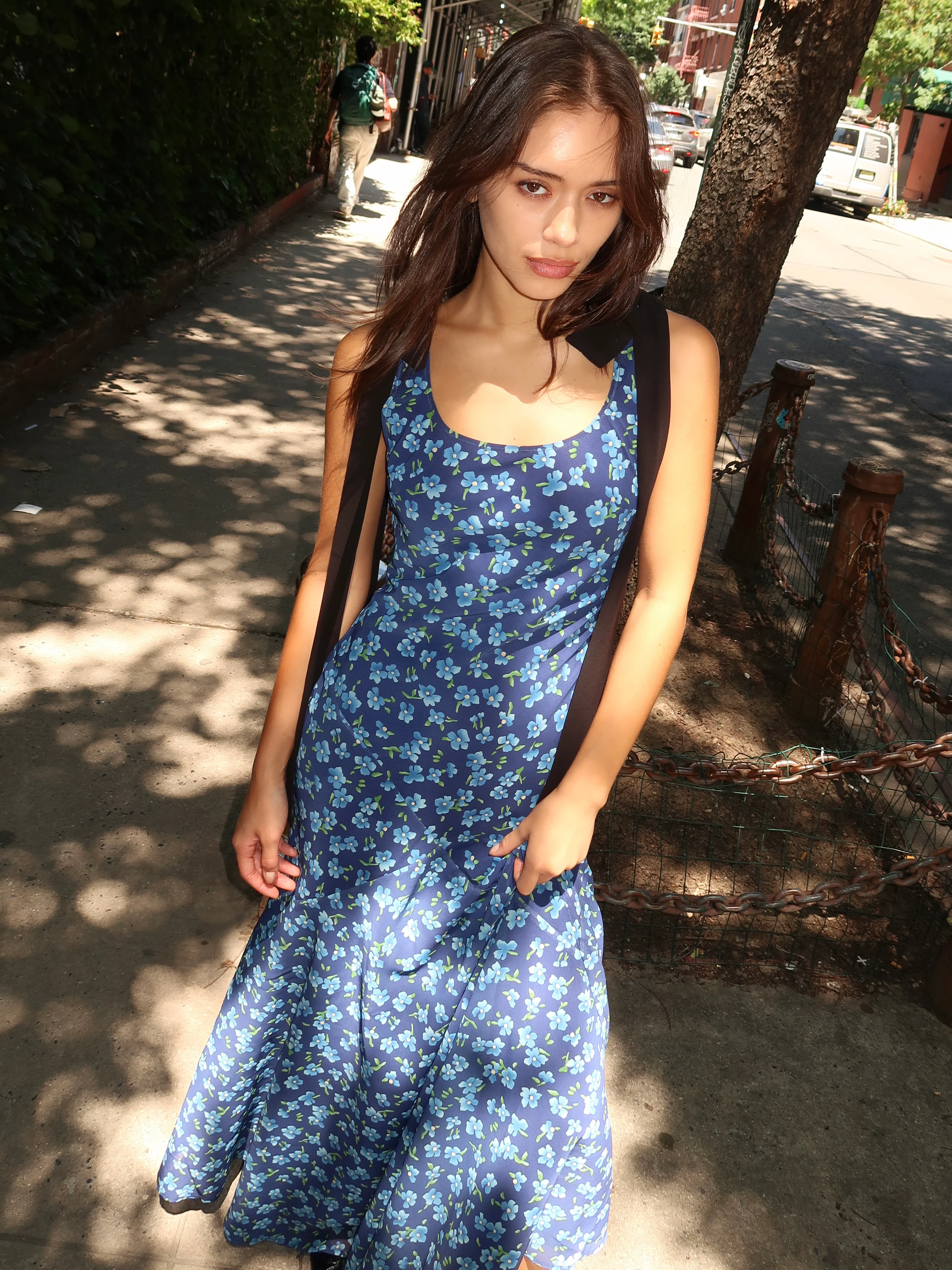 Sydney Dress in Midnight Forget Me Not - Image 2
